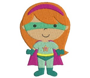 Stickdatei - Kleine Superheldin 3